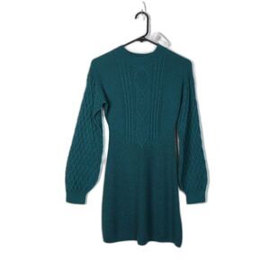 NEW Abercrombie Kids Cable Knit Sweater Dress Sz 11/12 Green‎ Formal Casual